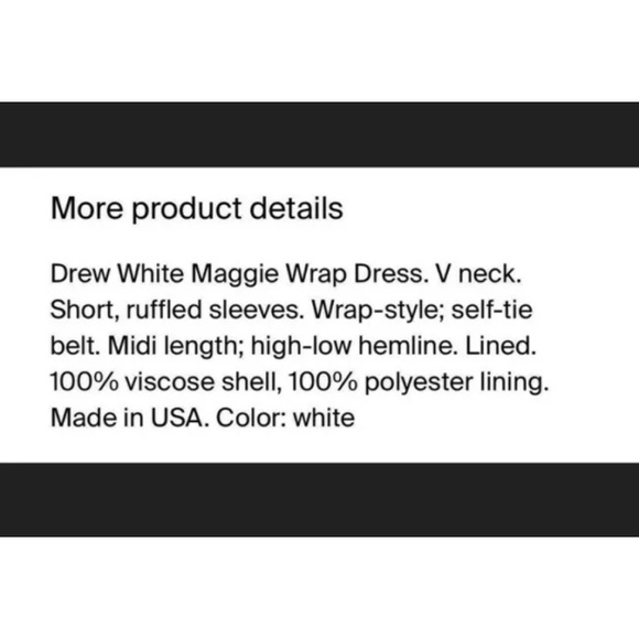 Like new Anthropologie Drew white gold wrap dress - Picture 3 of 11